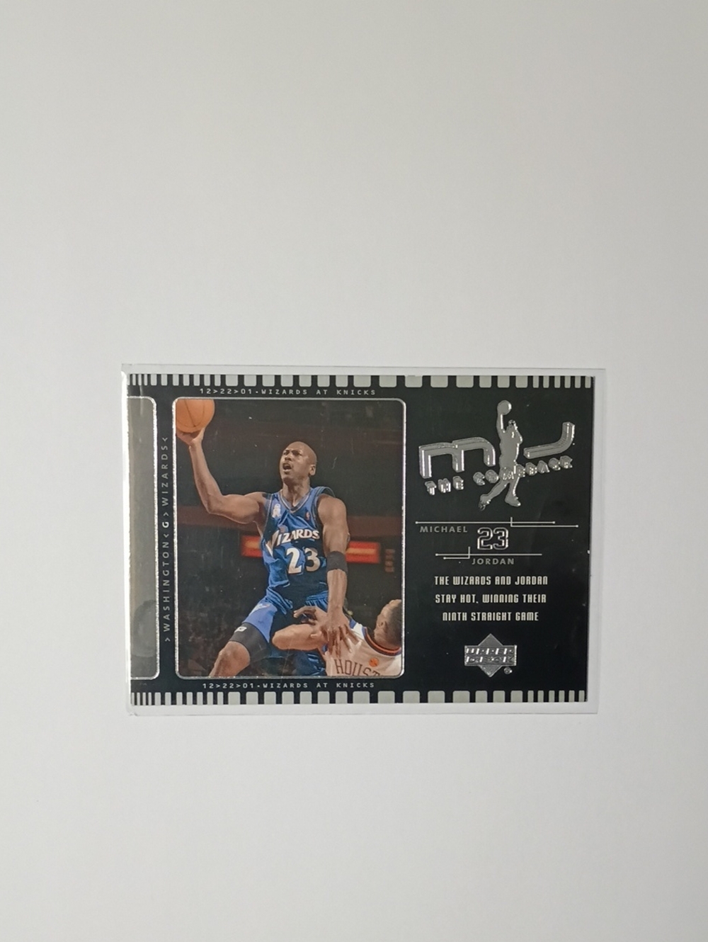 Michael Jordan Wizards Blue Basketball Trading Card - Upper Deck